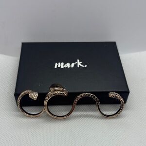 Gold Snake Triple Ring